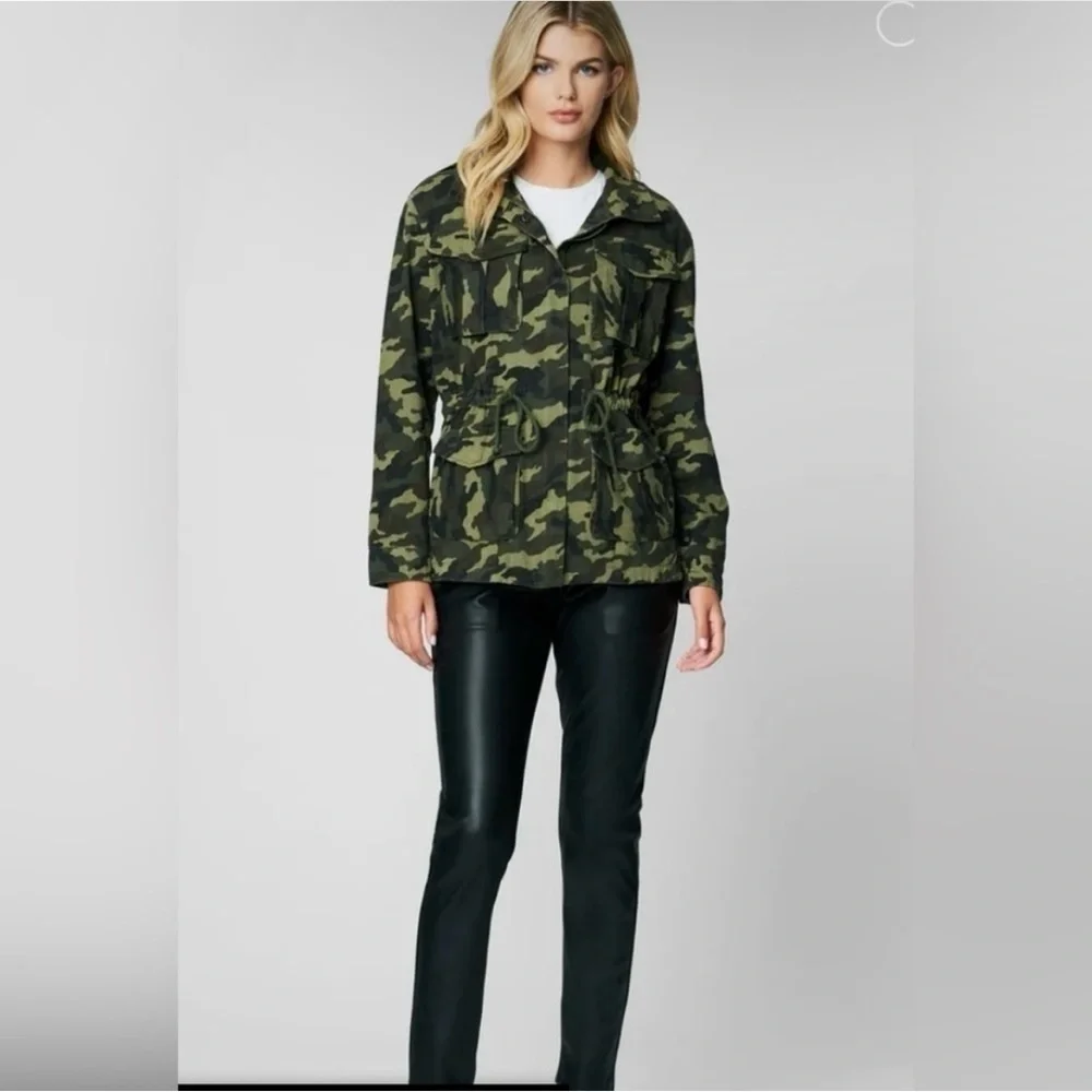 Blank NYC Camo Printed Twill Utility Jacket